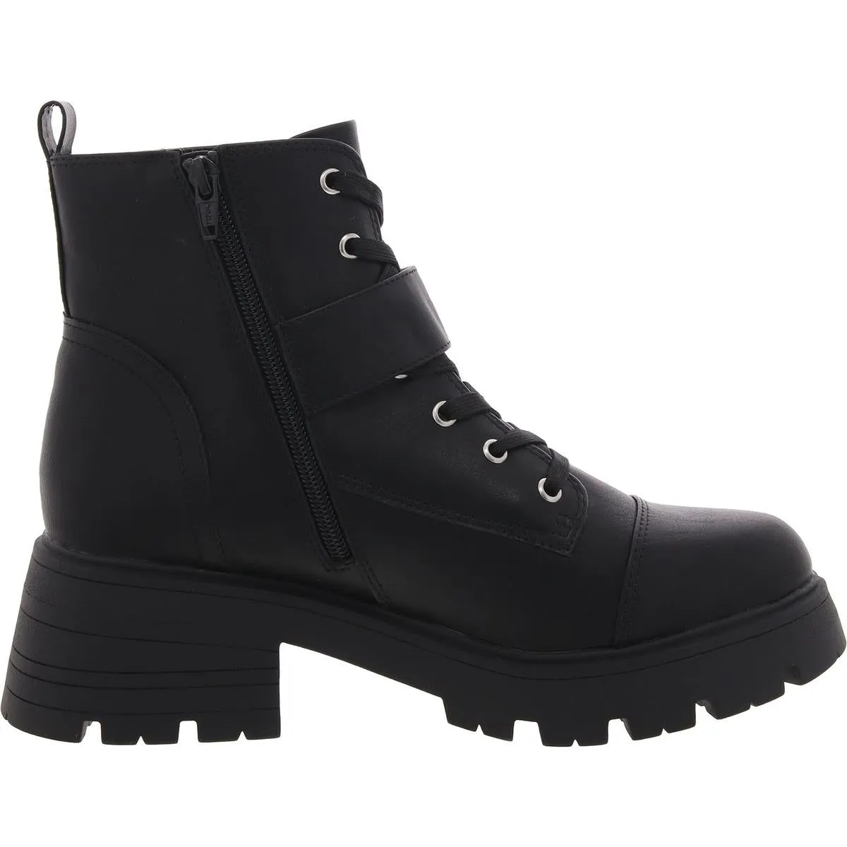 Womens Zipper Manmade Ankle Boots