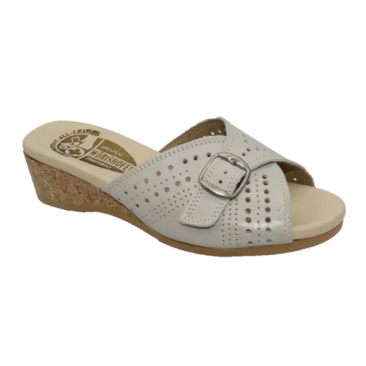 Worishofer Women's 251 Slide Opal Bone Leather