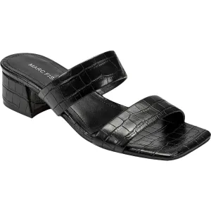 Yori Womens Faux Leather Slip On Slide Sandals