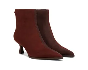 Yuki Kitten Heel Boots In Deep Pecan/dark Chocolate