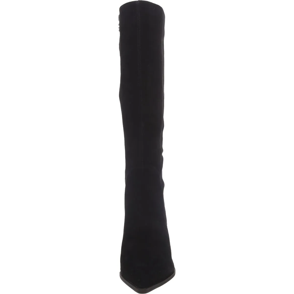 Yulia Womens Leather Pointed Toe Knee-High Boots