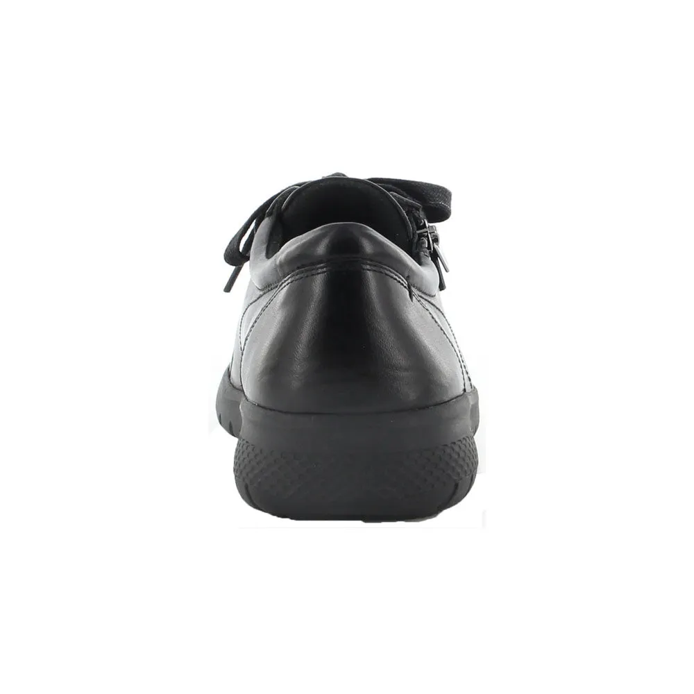 Ziera Solar Black Leather Sneaker (Women's)