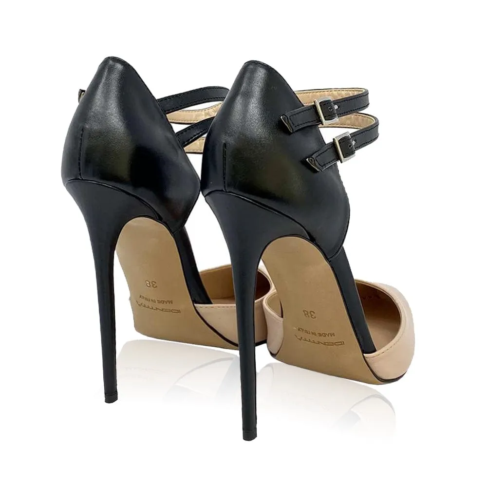 ZOE BEIGE / BLACK LEATHER